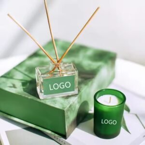 Scented Candle Reed Diffuser Set