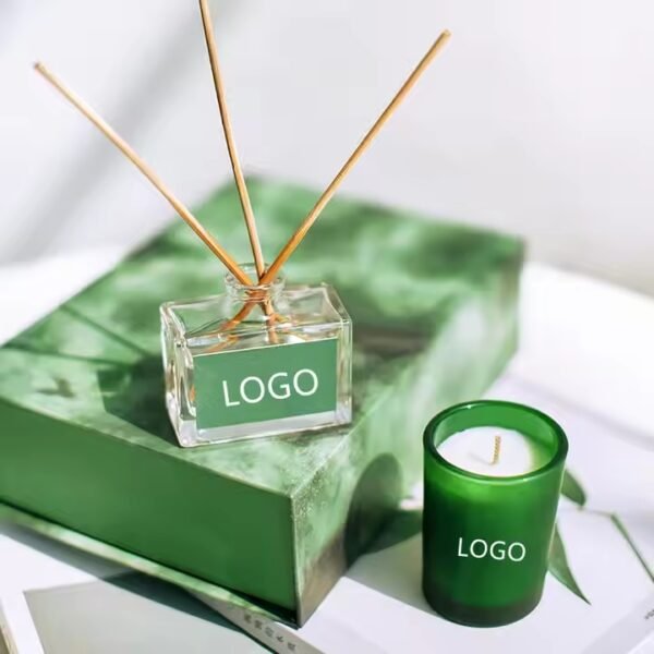Scented Candle Reed Diffuser Set
