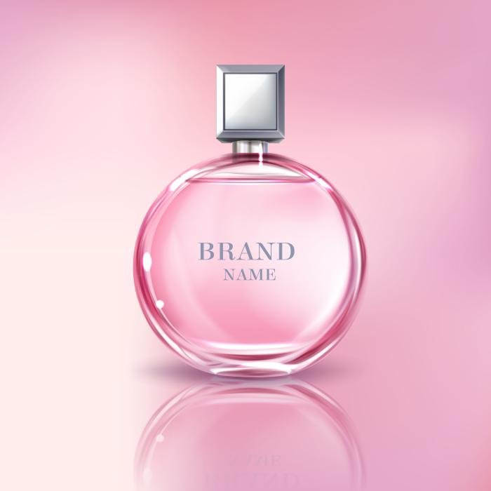 Identité de la marque de parfum et éléments de conception d'un flacon durable