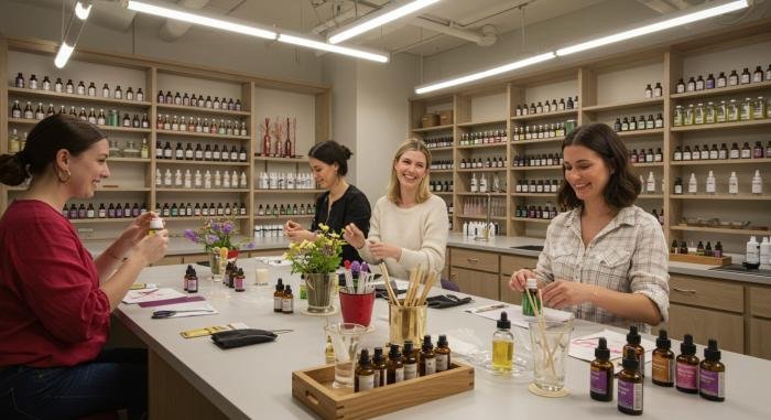 Manifestations virtuelles sur les parfums avec profils olfactifs numériques