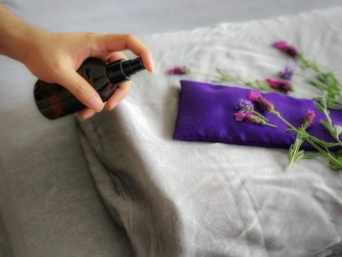 Essential oil bedroom spray with lavender and chamomile