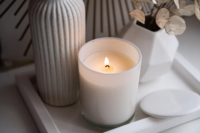 Recycled packaging carbon neutral production for sustainable fragrance brand
