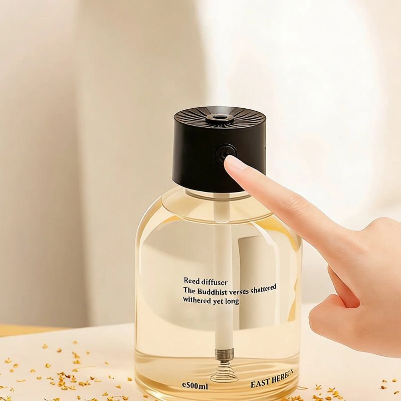 Modern smart diffuser device controlled by smartphone app interface